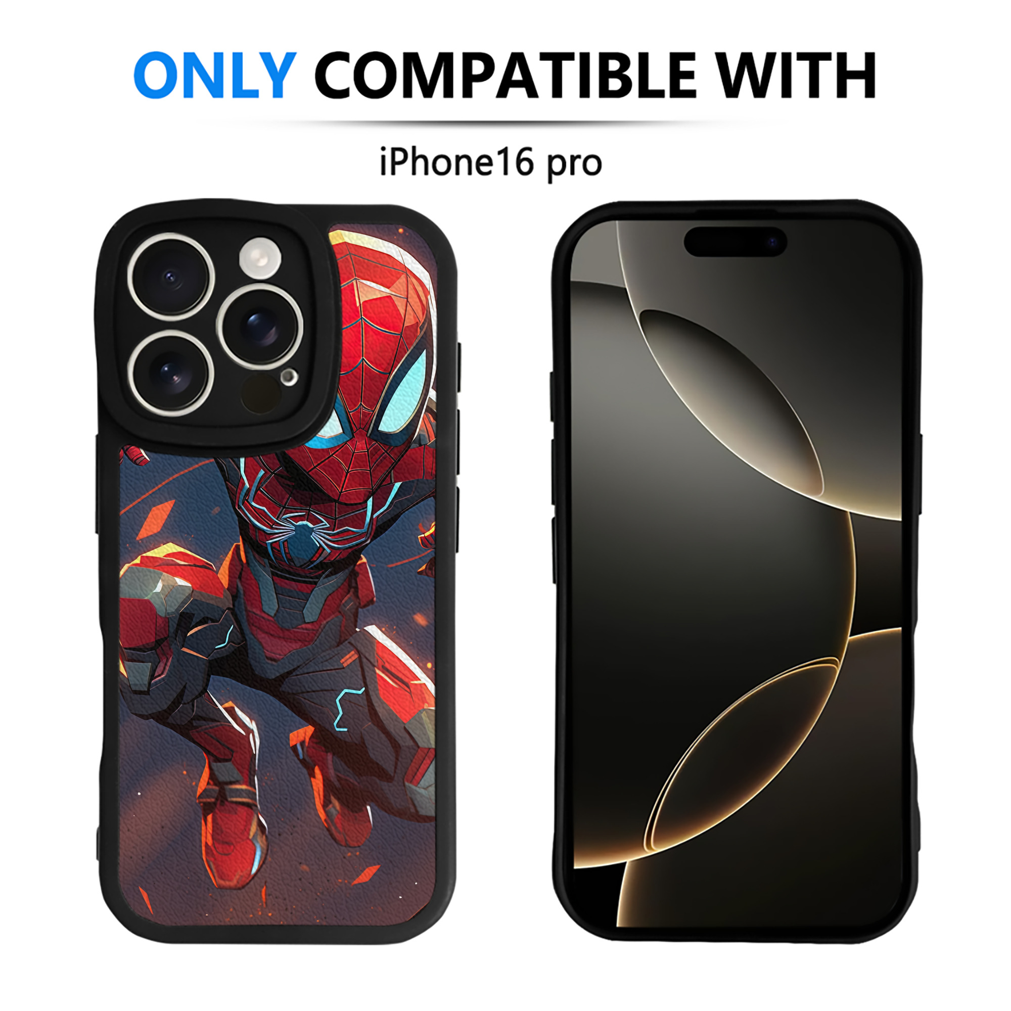 Spider Man スパイダーマン 【iPhone 16シリーズ対応】シリコンスマホケース（レザー調） 材質：シリコン